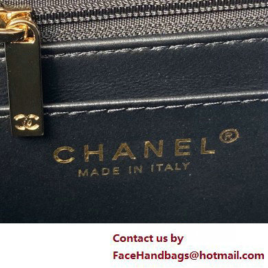 Chanel Grained Calfskin  &  Gold-Tone Metal Flap Bag with Top Handle AS4712 Black 2025